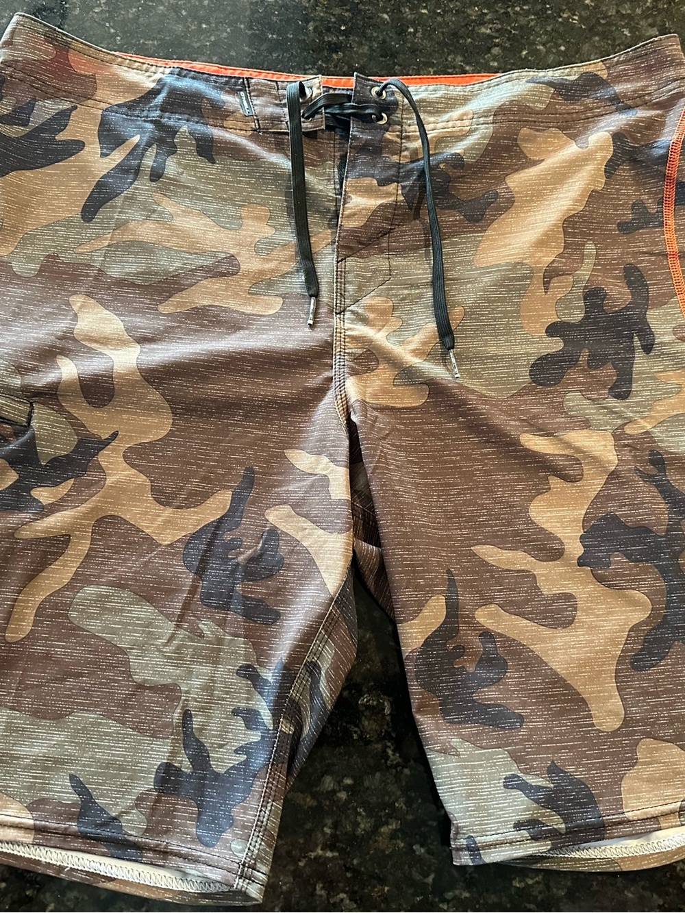 O'Neill Men's Brown Camo Board Shorts with Drawstring